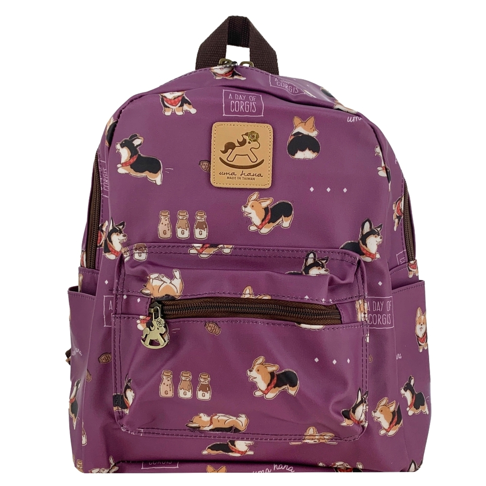 Waterproof Tricolor Corgi Mini Small Travel Backpack